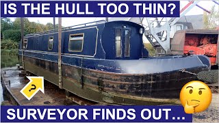 Surveyor Finds Thin Steel Hull During Narrowboat Survey [upl. by Loring]