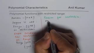 Examples of Polynomial Functions with Restricted Range [upl. by Norraa494]