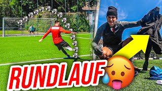 EXTREME RUNDLAUF FUßBALL CHALLENGE TOR  ANZIEHEN [upl. by Alfonso]