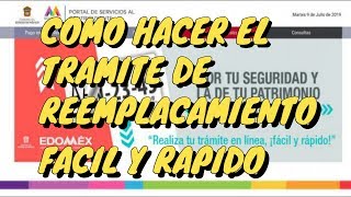 COMO HACER EL CAMBIO DE PLACAS EN EL ESTADO DE MEXICO  FACIL Y RAPIDO [upl. by Lysander127]