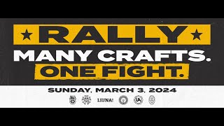 STREAM ‘Many Crafts One Fight’ Rally to Kick off Crew Unions Negotiations With The AMPTP [upl. by Lempres]