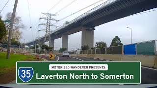 Melbourne State Route 35 Laverton North to Somerton Real Time Driving 4K [upl. by Kadner]