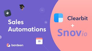 Better Sales Prospecting with Clearbit and Snovio Integrations  Tutorial [upl. by Anod649]