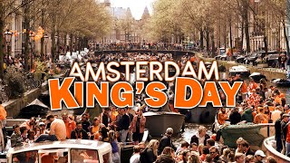 This is Kings Day in Amsterdam the Netherlands  Koningsdag [upl. by Milburr]