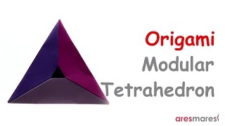 Origami Tetrahedron easy  modular [upl. by Inaluiak535]