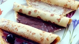 Receta básica de crepes  Cómo hacer crepes [upl. by Oilut]