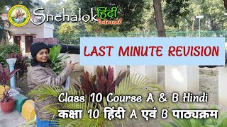 Last minute revision class 10 CBSE HINDI [upl. by Mohkos]