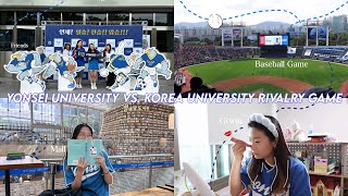 YONSEI University VS Korea University Rivalry Game as a study abroad student VLOG  grwm [upl. by Dyoll]