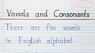 Vowels and Consonants [upl. by Anyk]