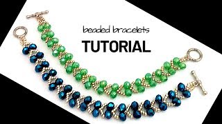 Make your own jewelry Beaded bracelets Beading tutorial [upl. by Anitrak]