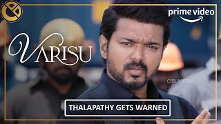 Varisu Tamil Thalapathy Vijay gets warned by Srikanth Scene Reaction  Vijay Rashmika  Exonite [upl. by Jarrow764]