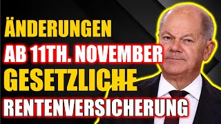 Gesetzliche Rentenversicherung Ab 11 November gelten neue Bestimmungen für Rentner [upl. by Brandy]