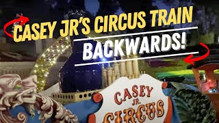 Casey Jr Train Backwards at Night [upl. by Nerty]