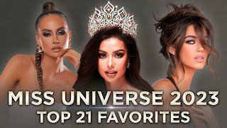 Miss Universe 2023 TOP 21 FAVORITES PREPRELIMINARY [upl. by Anaj]