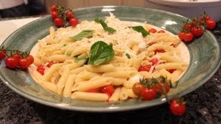 Pasta with Fresh Tomatoes Mozzarella and Basil [upl. by Ivan911]