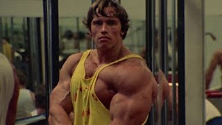 Arnold Schwarzenegger training at Golds Gym with the best bodybuilders in the world  Pumping Iron [upl. by Yrol]