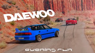 Daewoo Espero  evening run  beamng cinematic [upl. by Annirac]