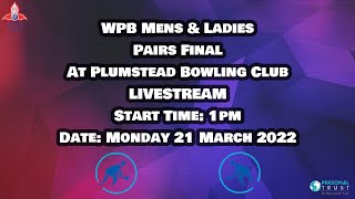 WPB Mens amp Ladies Pairs Final 2022 [upl. by Elodea]