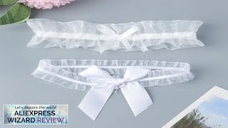 Fashion Lace Garter Thigh Ring Lingerie Wedding Garter Belt Bowknot Lace Elastic Review [upl. by Caswell521]