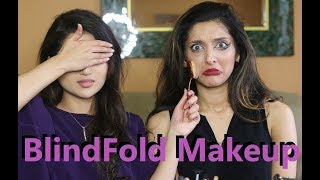 Challenge  Blindfold Makeup Challenge with Omehabiba  Fictionally Flawless [upl. by Lawson]