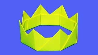 Origami Crown  Making With Paper  DIY  Paper Crown Easy [upl. by Manly]