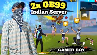 INDIAN SERVER🇮🇳  BR Rank🥰  2x GAMER BOY  Games Play 🎮 freefire [upl. by Lemmor144]