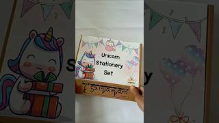 Unicorn stationery gift packing unicorngift stationery birthdaygift sarvasvamstore ytindia [upl. by Zoes]