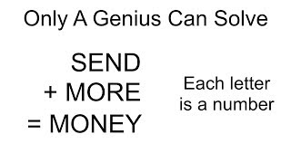 Only A quotGeniusquot Can Solve  Each Letter Is A Number [upl. by Cis]