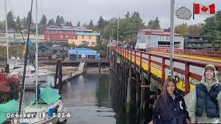 Walking around the Charming coastal community GIBSONS Sunshine Coast BC 🌧 October 18 2024 [upl. by Aneertak]