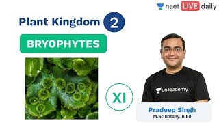 NEET Plant Kingdom  Lecture 2  Bryophytes  Class 11  Unacademy NEET  Pradeep Sir [upl. by Zaneta]