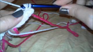 PART 1 Color changing in Tunisian crochet bobbins [upl. by Clausen]