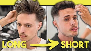 3 Haircuts From Long To Short  Slickback Textured Quiff Mullet Short Fringe  4 Mens Hairstyles [upl. by Mcbride661]