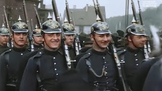 Germany 1914  HD Colorization — Corporals in Training Arrive at Wetzlar [upl. by Yriek]