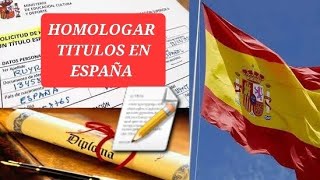 Cómo HOMOLOGAR tus estudios en España cómo inmigrante ¡COMO YO [upl. by Kotta985]