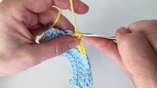 Crochet  How to Join Yarn Change Yarn in the Middle of a Row [upl. by Deron]