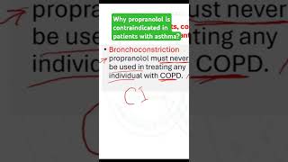 Why propranolol is contraindicated in patients with asthma [upl. by Hylton]