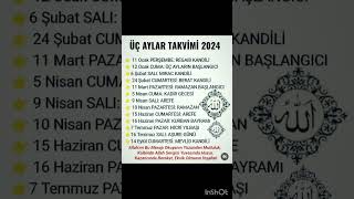 Üç Aylar Takvimi 2024 Bismillahirrahmânirrahîm [upl. by Jacques]