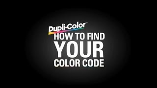 DupliColor Find Your Color Code Chrysler [upl. by Myrle]