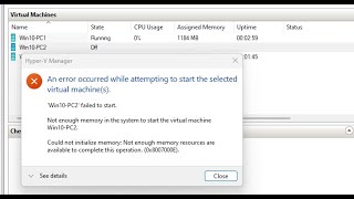 The Application Encountered an Error While Attempting to Change the State – HyperV Error [upl. by Beauregard602]