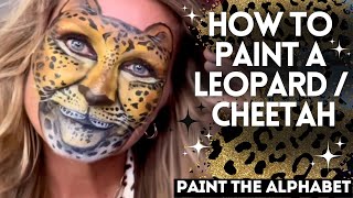 How to Paint a LeopardCheetah Using Face Paint  Alphabet Series  The Letter L [upl. by Atined]