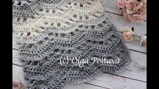 How to Crochet Lacy Scarf Chunky Ripple Lacy Scarf Crochet Video Tutorial [upl. by Anovad951]