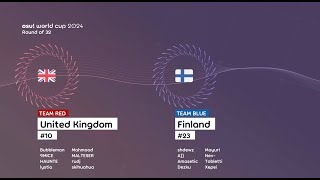 osu World Cup 2024 United Kingdom vs Finland Round of 32 [upl. by Leahcim]