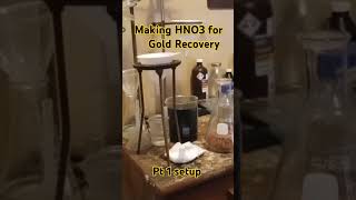 Making hno3 from kno3 metal and h2so4 forfun diy chemistry nitricacid goldrecovery hno3 crazy [upl. by Freddi]