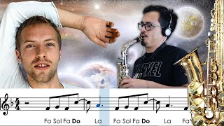 Sax alto  The Scientist partitura com notas [upl. by Akire937]