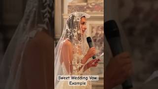 Sweet Wedding Vow Example for the Bride tearjerker personalized vows ￼ [upl. by Shay78]