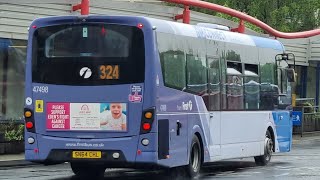 SN64 CHL 47498 Wrightbus Streetlite DF First Huddersfield HD Connect on 314 route to Holme 7122021 [upl. by Nahguav229]