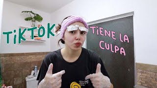 me decoloré la ceja en casa gracias a TIKTOK [upl. by Ciaphus]