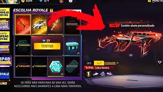 TENTANDO PEGAR A NOVA SKIN MP40 COBRA VENENOSA ESCOLHA ROYALE FREE FIRE [upl. by Rozella]