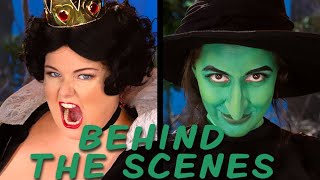 QUEEN OF HEARTS vs WICKED WITCH Behind the Scenes Princess Rap Battle explicit [upl. by Ameer]