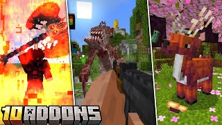 TOP 10 ADDONS PARA MINECRAFT PE 120 Bedrock [upl. by Thirion]